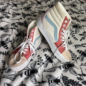 Size 8 High-top Platform Corduroy Patchwork Vans